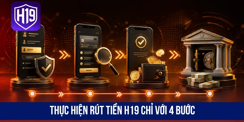 Thực hiện rút tiền H19 chỉ với 4 bước